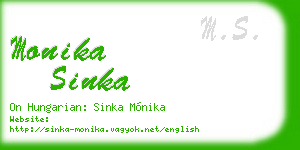 monika sinka business card
