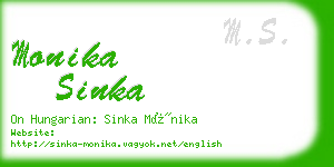 monika sinka business card